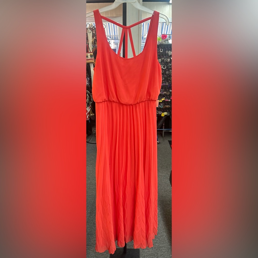 Bisou Bisou sz 12 orange long dress